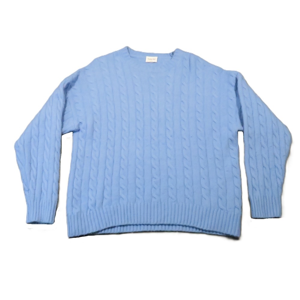 Sunday Best Cable Knit Sweater S Merino Wool Crewneck Old Money Preppy Aritzia